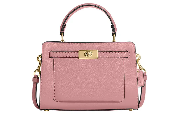 COACH Pebbled Leather Crossbody Bag, Shoulder Bag Handbags Small Women's Pink
