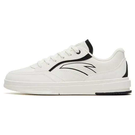 Anta Life Collection Anti-Slip Wear-Resistant Low-Top Skateboard Shoes Women's Black White