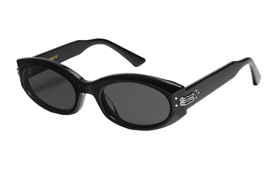 oval-frame logo-engraved sunglasses