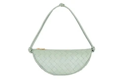 Bottega Veneta Calfskin Portable One Shoulder Clutch Women's Green