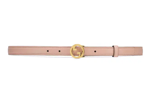 GUCCI Blondie Leather Belts Women's Pink Width 2cm