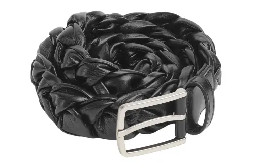 Bottega Veneta Cow Leather Belts Men's Black 