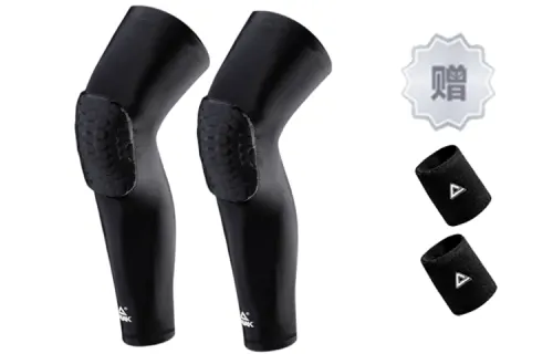 Peak Honeycomb Anti-collision Legs Breathable Knee Guard Extended Anti-Slip Sports Two Pack Knee Pads Running Climbing Basketball Same Style for Men and Women Polyester Polyester Fiber Spandex M XL