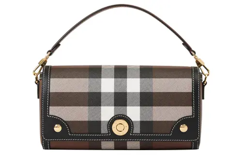 Burberry Note Cow Leather Handbag, Shoulder Bag, Crossbody Bag Women's Brown