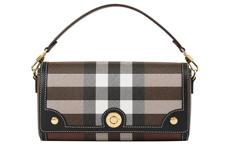 Burberry Note Cow Leather Handbag, Shoulder Bag, Crossbody Bag Women's Brown