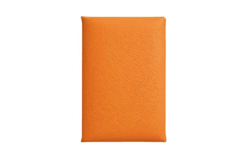 HERMES Calvi Epsom Leather Card Holder Women's I9 Abricot Apricot