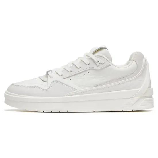 ANTA Life Collection Skateboard Shoes Men Low-Top Ivory White