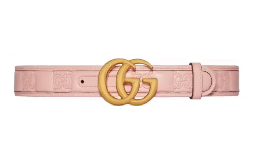 GUCCI GG Marmont Leather Belts Women's Pink
