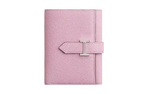 HERMES Bearn Epsom Calfskin Wallet Women's X9 Mauve Sylvestre Mallow Purple