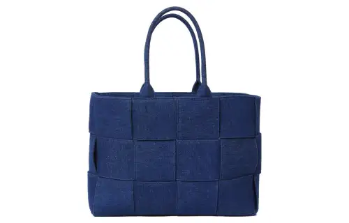 Bottega Veneta Cotton Denim Tote Bag, Shopping Bag, Handbag Women's Blue