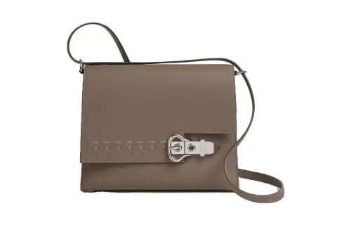 HERMES Boucle Sellier Silver Tone Buckle Swift Calfskin Shoulder Bag, Crossbody Bag Women's 18 Etoupe Elephant Gray