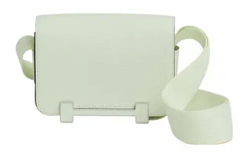 HERMES Geta Goatskin Shoulder Bag, Crossbody Bag Women's Bubble Green