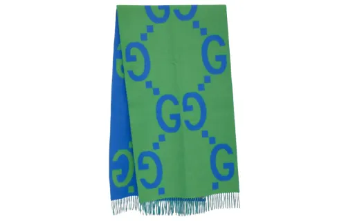 GUCCI Jumbo Gg Jacquard Fringed Scarf