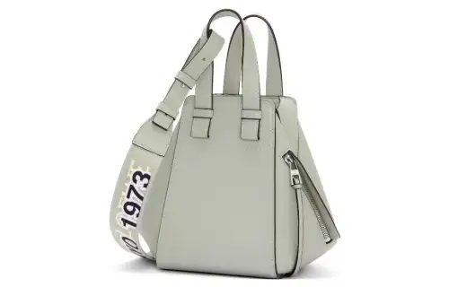 LOEWE Satin Calfskin Hammock Bag, Portable Crossbody Bag, Shoulder Bag Women's Gray