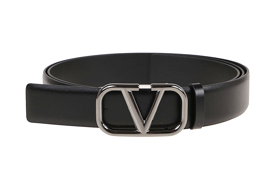 Мужской ремень Valentino Logo 3cm (черный)