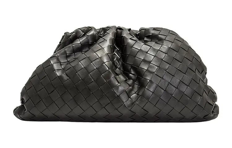 Bottega Veneta Woven Sheepskin Cloud Bag Clutch Regular Women's Open Country Green
