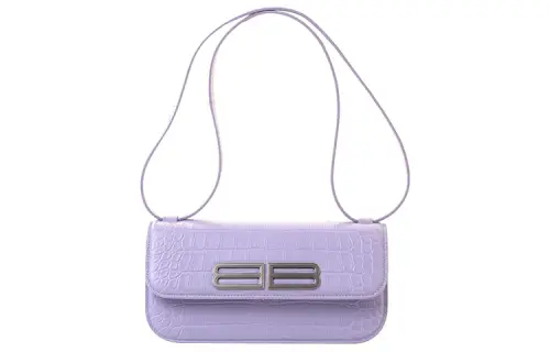 Balenciaga Cow Leather Crossbody Bag, Shoulder Bag Women's Purple