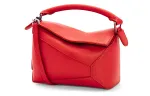 LOEWE Satin Cow Leather Shoulder Bag, Crossbody Bag, Handbag Mini Women's Red