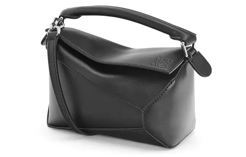 LOEWE Satin Cow Leather Shoulder Bag, Crossbody Bag, Handbag Mini Women's Black