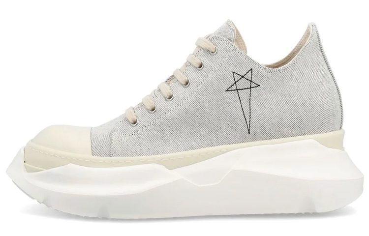 Rick Owens DRKSHDW Cotton abstract lace fashion sneakers men's gray