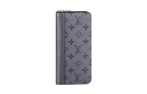 LOUIS VUITTON Zippy Wallet Vertical Gunmetal Gray
