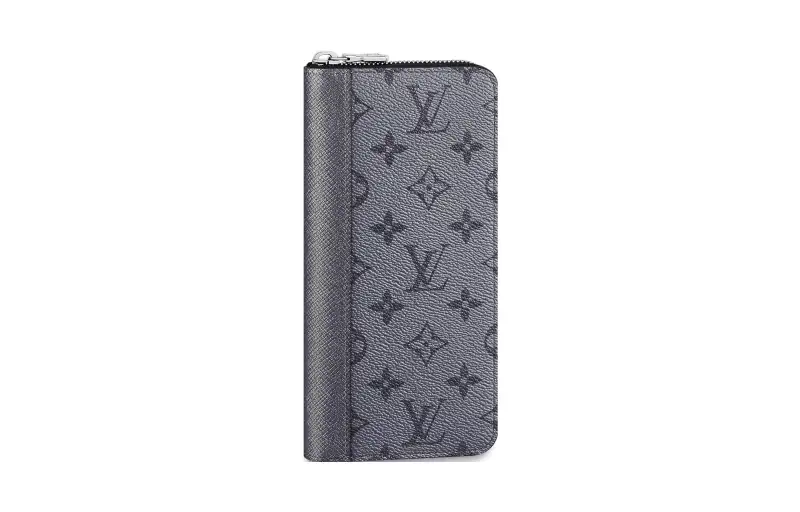 LOUIS VUITTON Zippy Wallet Vertical Gunmetal Gray