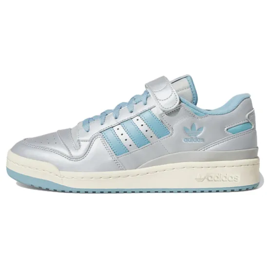 Adidas Originals Forum 84 Low Silver Metallic Preloved Blue Grey Two