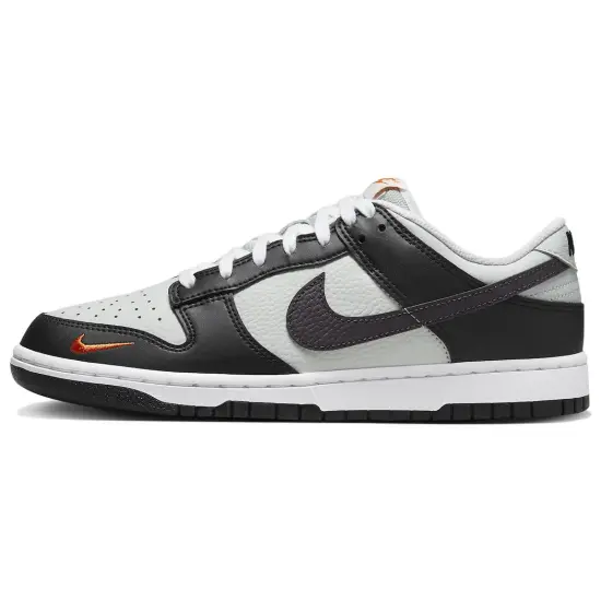 Nike Dunk Low Black Total Orange Mini Swoosh