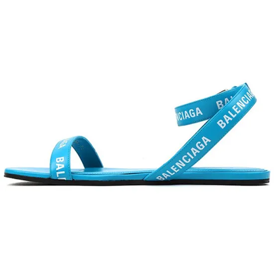Balenciaga Leather Sandals 'Blue' Women's