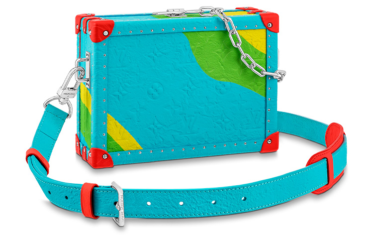 LOUIS VUITTON Removable adjustable design blue green yellow straps for men and women, print, for beloved