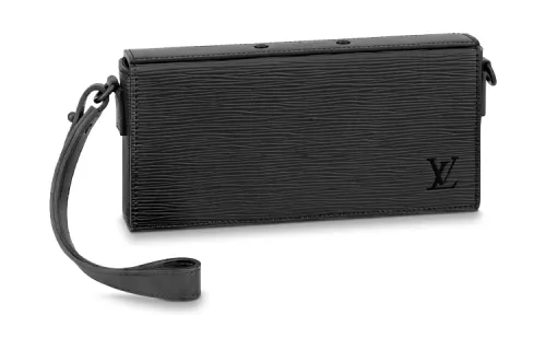 LOUIS VUITTON Epi Leather Wallet Men's Black