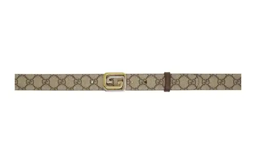 GUCCI Leather, Fabric Belts Men's Umber