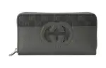 GUCCI Canvas With Leather Wallet Men's Gray