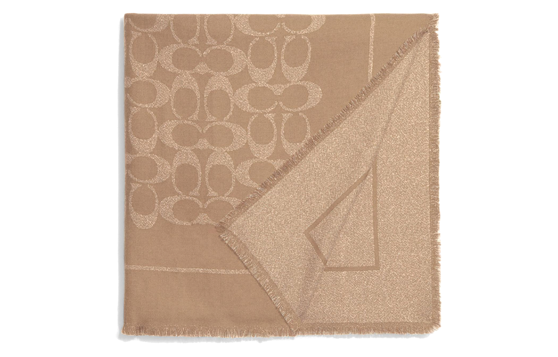 COACH Knit Scarves Unisex Brown