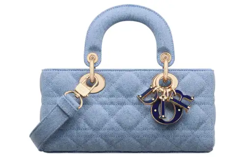 DIOR Lady D JOY Denim Fabric Handbag Shoulder Bag, Crossbody Bag, Handbag Small Women's Blue
