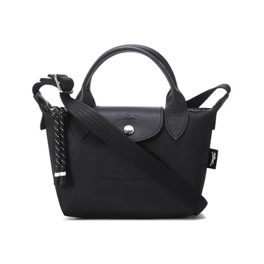 LONGCHAMP Le Pliage Energy Nylon Canvas Shoulder Bag, Crossbody Bag, Handbag Mini Women's Black