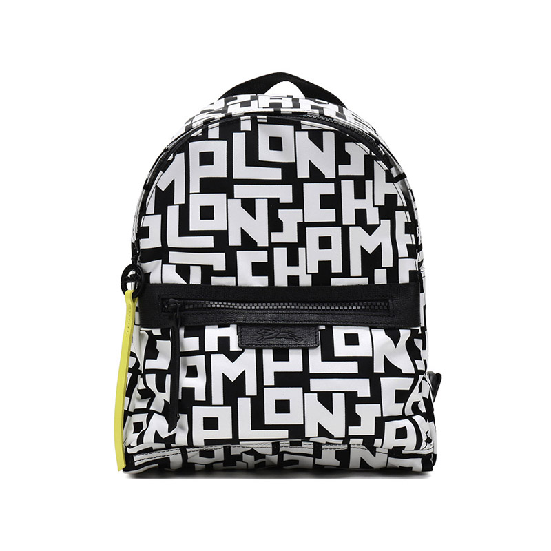 Женский рюкзак LONGCHAMP Le Pliage LGP 26 (черно-белый)