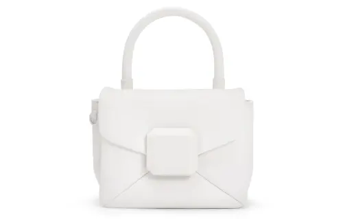 CHARLES&KEITH Polyurethane Portable One Shoulder Small Square Bag Medium Size Women's White/Light Pink/Green