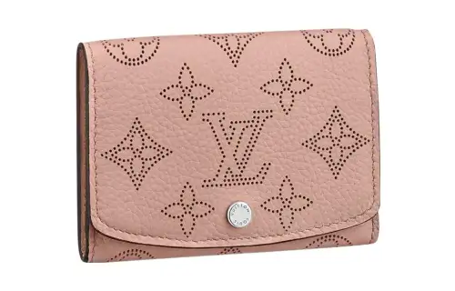 LOUIS VUITTON Calfskin Card Holder Women's Pink