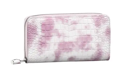 LOUIS VUITTON Shiny Alligator Leather Wallet Women's Pink