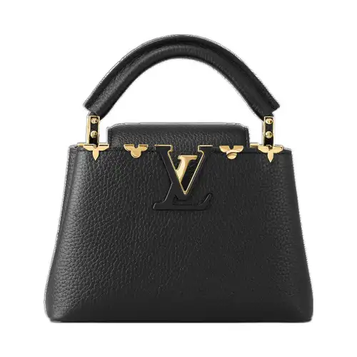 LOUIS VUITTON Capucines Taurillon Leather Shoulder Bag, Crossbody Bag, Handbag Mini Women's Black