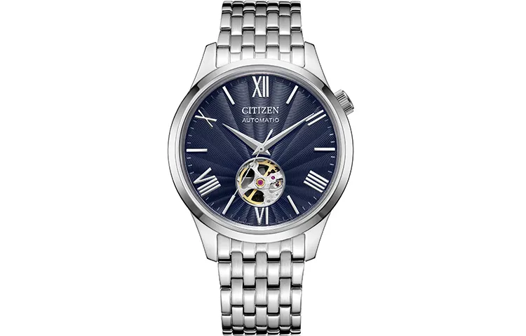 CITIZEN Mechanical Movement Stainless Steel Strap Watch Unisex Blue Dial