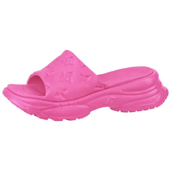 LOUIS VUITTON Pool 55 Slide Slippers Women's Purple