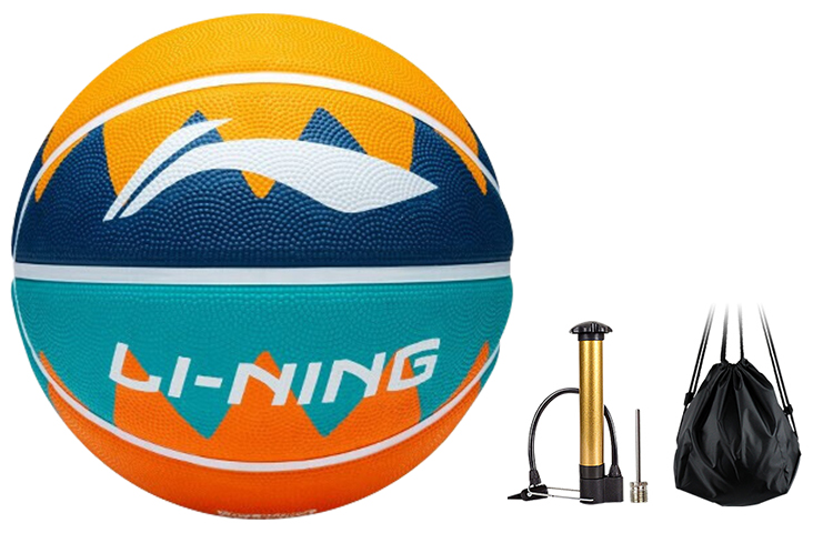 Li Ning Indoor, Outdoor, All Size 7 Ball Kids’ Basketball Yellow Green & Blue Multicolor Rubber