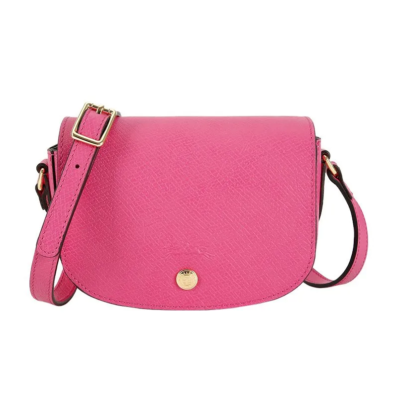 LONGCHAMP Cow Leather Crossbody Bags Mini Women's Pink