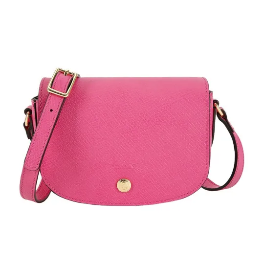 LONGCHAMP Cow Leather Crossbody Bags Mini Women's Pink