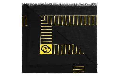 GUCCI Knit Scarves Men's Black