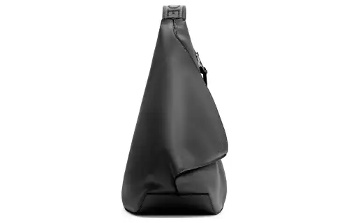 LOEWE Anton Sling Soft Smooth Cow Leather With Jacquard Fabric Sling Bag Men's Black