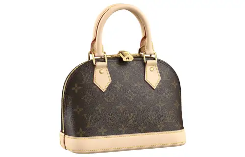 LOUIS VUITTON Alma Coated Canvas Dome Bag One Shoulder Crossbody Handheld Travel Bag Women's Brown