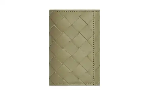 Bottega Veneta Cow Leather Card Holder Key Pouch Men's Light Green